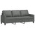 4 Piece Sofa Set with Cushions Dark Grey Fabric