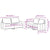 2 Piece Sofa Set with Cushions Black Fabric