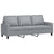 2 Piece Sofa Set with Cushions Light Grey Fabric