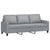 3 Piece Sofa Set with Cushions Light Grey Fabric