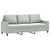 3 Piece Sofa Set with Cushions Light Grey Velvet