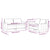 2 Piece Sofa Set with Cushions Light Grey Velvet
