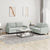 2 Piece Sofa Set with Cushions Light Grey Velvet