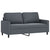 2 Piece Sofa Set with Cushions Dark Grey Velvet