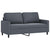 3 Piece Sofa Set with Cushions Dark Grey Velvet