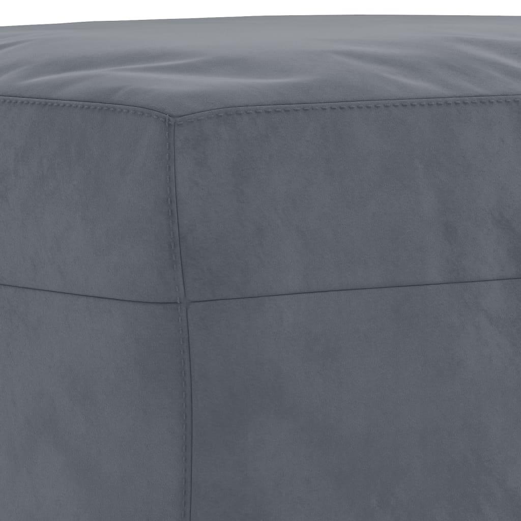 3 Piece Sofa Set with Cushions Dark Grey Velvet
