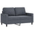 3 Piece Sofa Set with Cushions Dark Grey Velvet