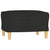 4 Piece Sofa Set with Cushions Black Fabric
