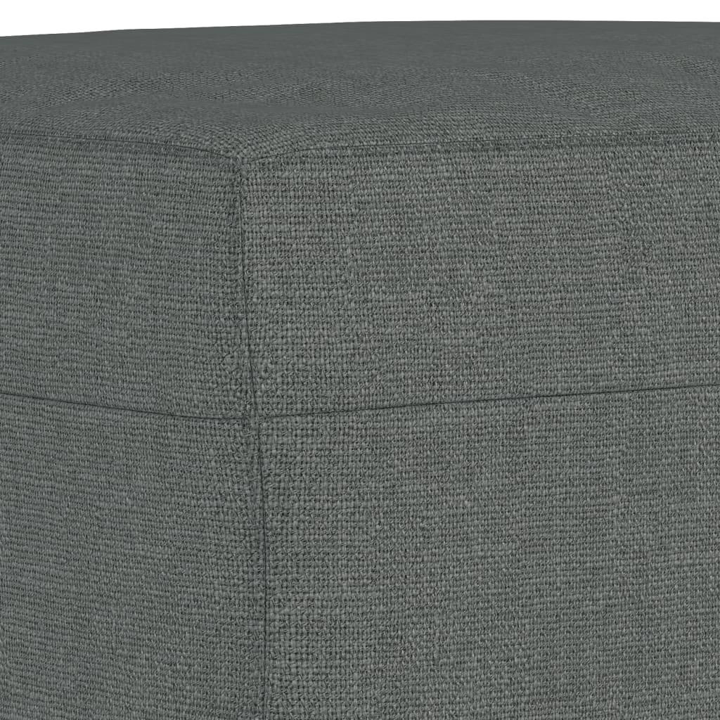 3 Piece Sofa Set with Cushions Dark Grey Fabric