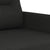 3 Piece Sofa Set with Cushions Black Fabric