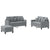 3 Piece Sofa Set with Cushions Light Grey Fabric