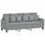 2 Piece Sofa Set with Cushions Light Grey Fabric