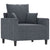 3 Piece Sofa Set with Cushions Dark Grey Velvet