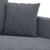 3 Piece Sofa Set with Cushions Dark Grey Velvet