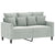 2 Piece Sofa Set with Cushions Light Grey Velvet