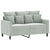 3 Piece Sofa Set with Cushions Light Grey Velvet