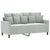 3 Piece Sofa Set with Cushions Light Grey Velvet