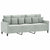 2 Piece Sofa Set with Cushions Light Grey Velvet