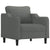 4 Piece Sofa Set with Cushions Dark Grey Fabric