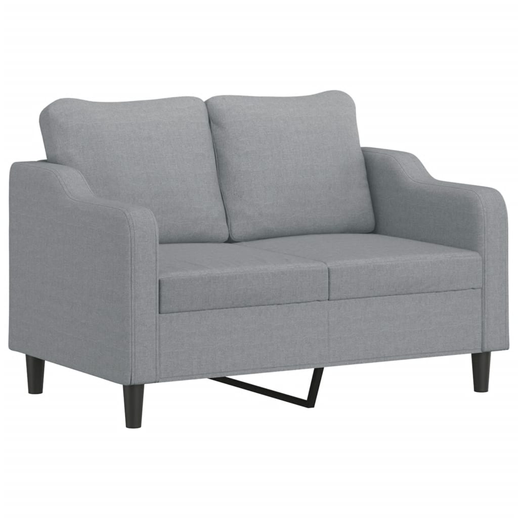 3 Piece Sofa Set with Cushions Light Grey Fabric