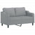 3 Piece Sofa Set with Cushions Light Grey Fabric