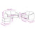 3 Piece Sofa Set with Cushions Light Grey Fabric