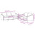 2 Piece Sofa Set with Cushions Black Fabric