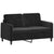 3 Piece Sofa Set Black Velvet