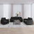 3 Piece Sofa Set Black Velvet