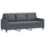 4 Piece Sofa Set Dark Grey Velvet