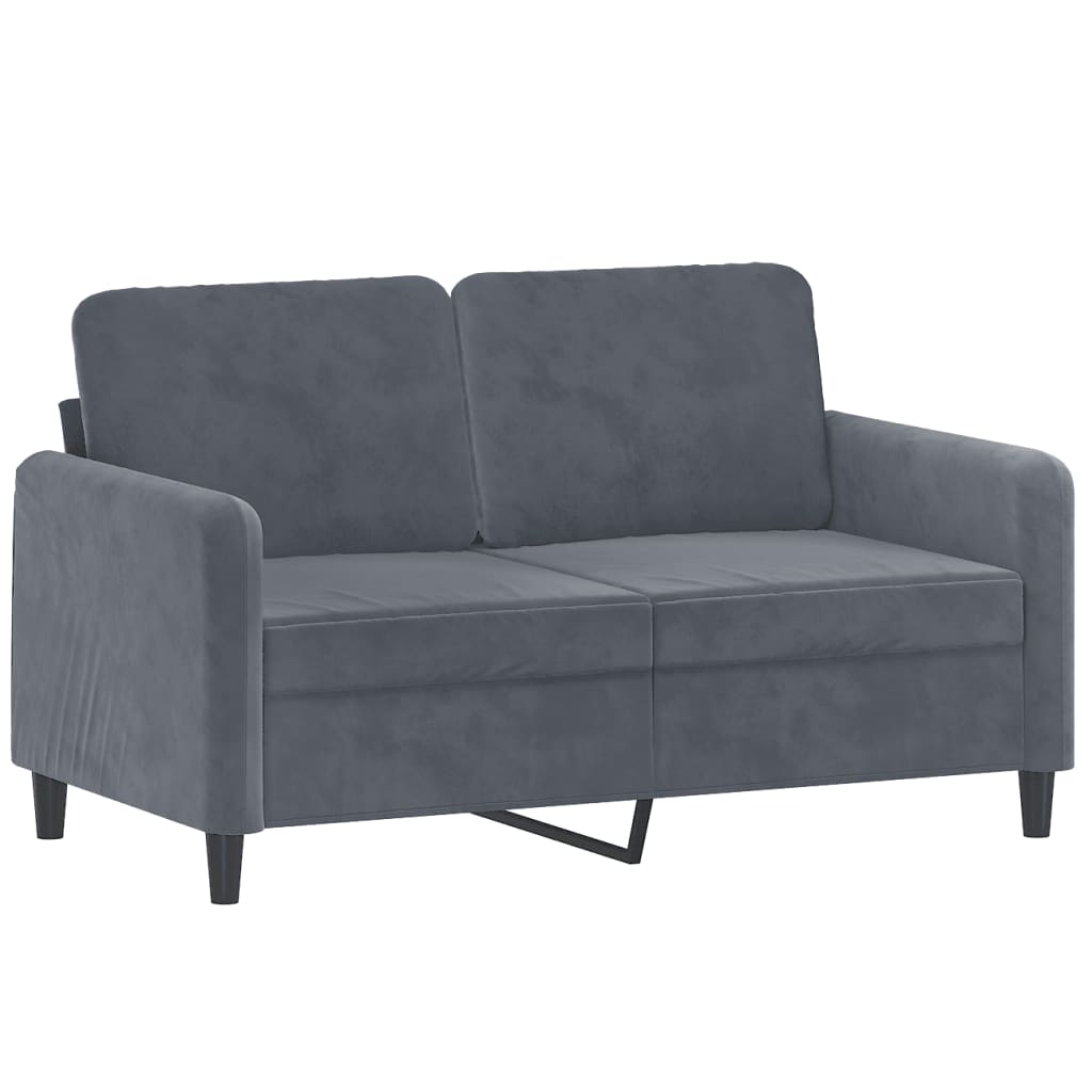 2 Piece Sofa Set Dark Grey Velvet