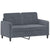 2 Piece Sofa Set with Pillows Dark Grey Velvet