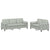 2 Piece Sofa Set with Pillows Light Grey Velvet