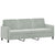 2 Piece Sofa Set with Pillows Light Grey Velvet