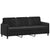 2 Piece Sofa Set with Pillows Black Velvet