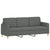 4 Piece Sofa Set with Cushions Dark Grey Fabric