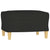 4 Piece Sofa Set with Cushions Black Fabric