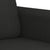 4 Piece Sofa Set with Cushions Black Fabric