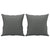 3 Piece Sofa Set with Pillows Dark Grey Fabric