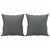 4 Piece Sofa Set with Pillows Dark Grey Fabric
