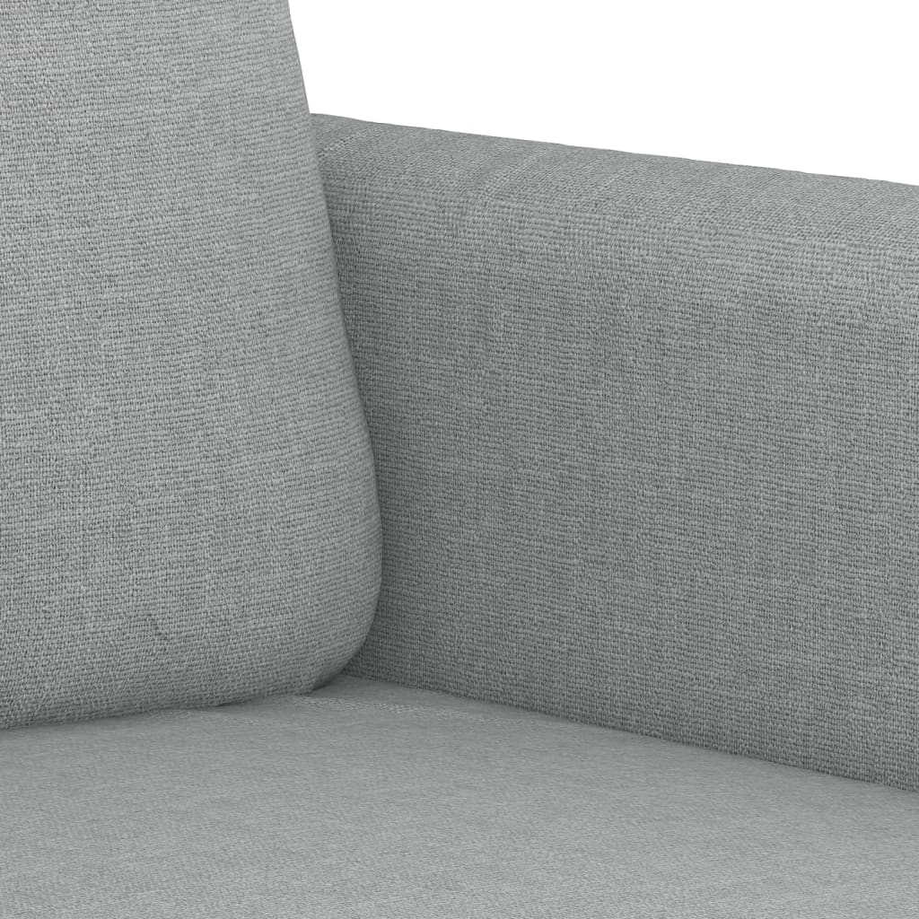 3 Piece Sofa Set with Cushions Light Grey Fabric