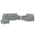 3 Piece Sofa Set with Cushions Light Grey Fabric