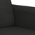 3 Piece Sofa Set with Cushions Black Fabric