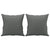 2 Piece Sofa Set with Pillows Dark Grey Fabric