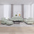 4 Piece Sofa Set with Cushions Light Grey Velvet