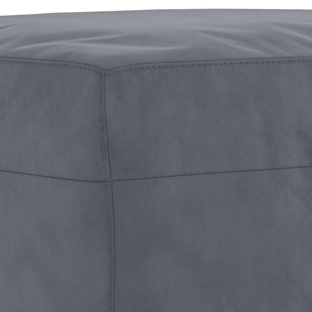 4 Piece Sofa Set with Cushions Dark Grey Velvet
