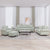 4 Piece Sofa Set with Pillows Light Grey Velvet