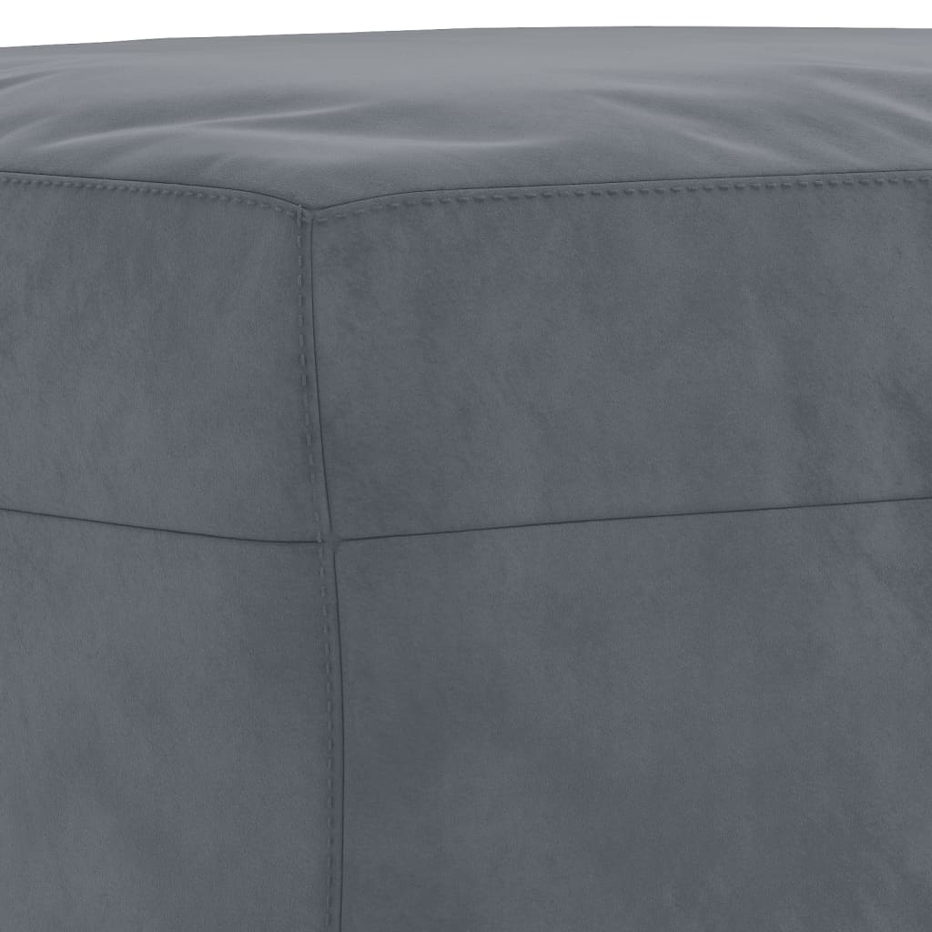 4 Piece Sofa Set with Pillows Dark Grey Velvet