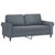 2 Piece Sofa Set with Cushions Dark Grey Velvet