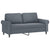 3 Piece Sofa Set with Cushions Dark Grey Velvet